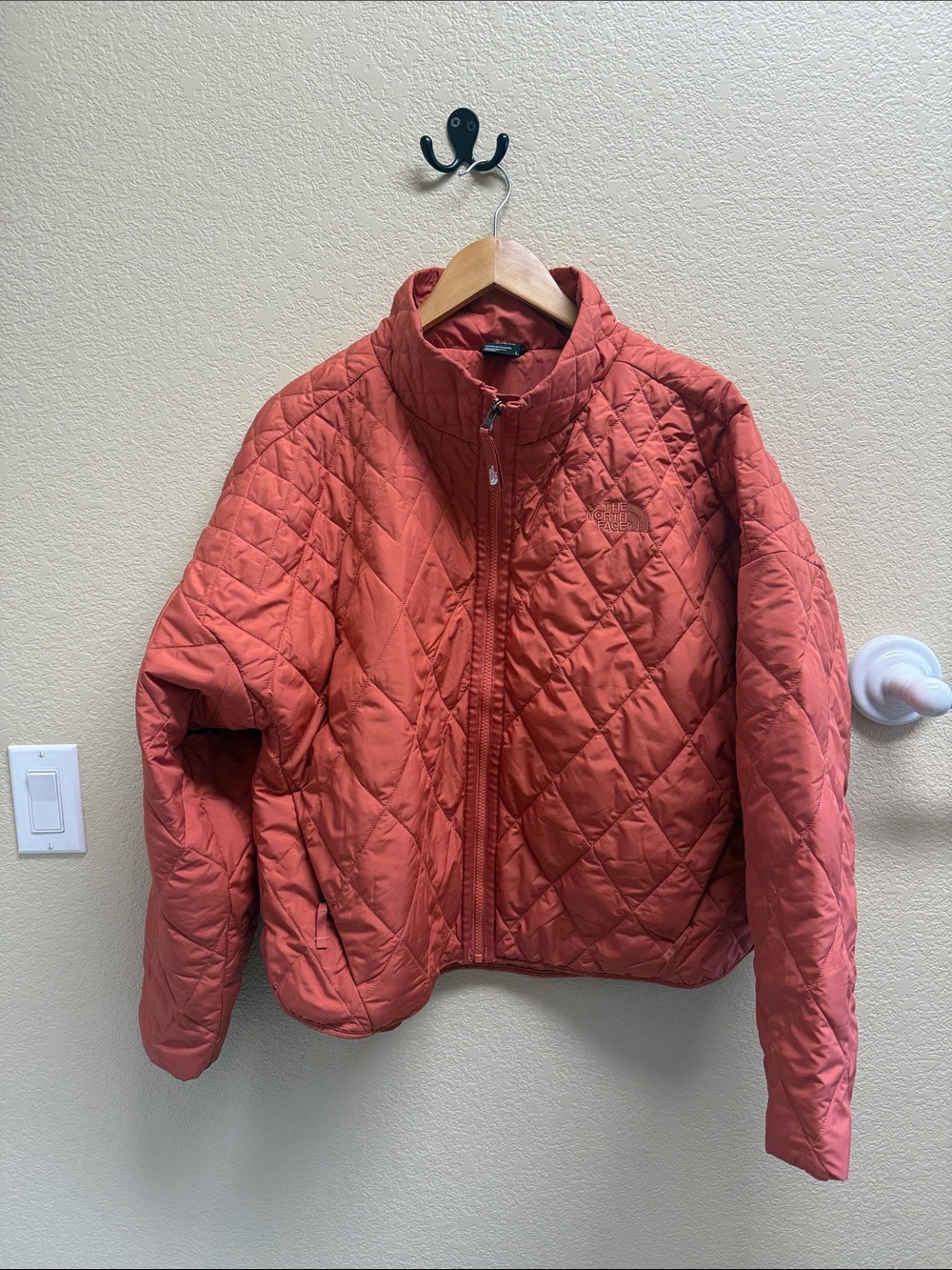 The North Face Quilted Puffer Jacket - Rust Orange